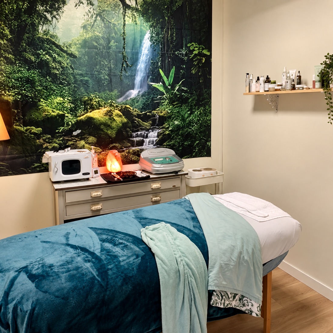 A treatment room at Vesna Beauty Spa